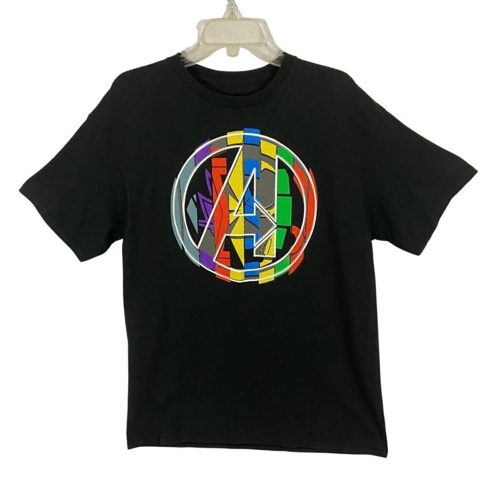 Marvel Avengers Endgame Black with Multicolor Graphic LootCrate T-Shirt Sz L New